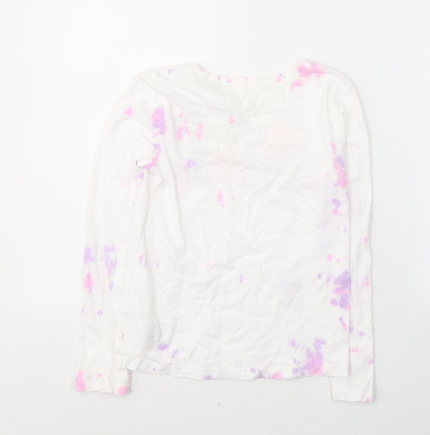 Gap Girls White Geometric Cotton Pullover Casual Size M Round Neck Pullover - Weekend Forever