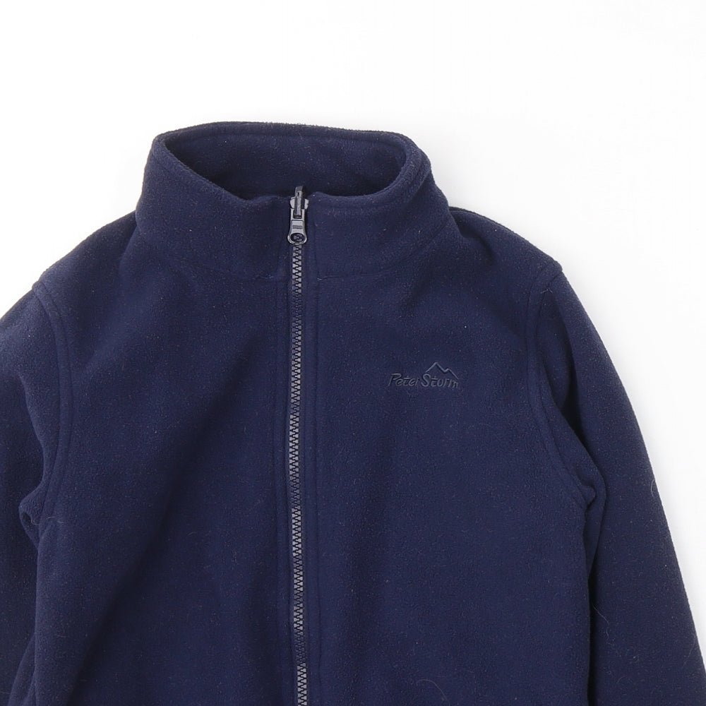 Peter Storm Boys Blue  Polyester Full Zip Sweatshirt Size 9-10 Years  Zip