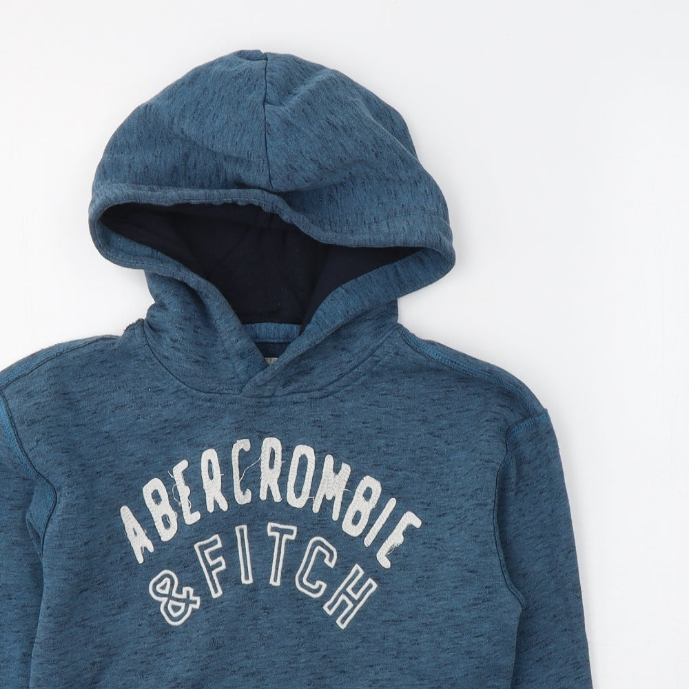 Abercrombie & Fitch Boys Blue  Cotton Pullover Hoodie Size 7-8 Years  Pullover