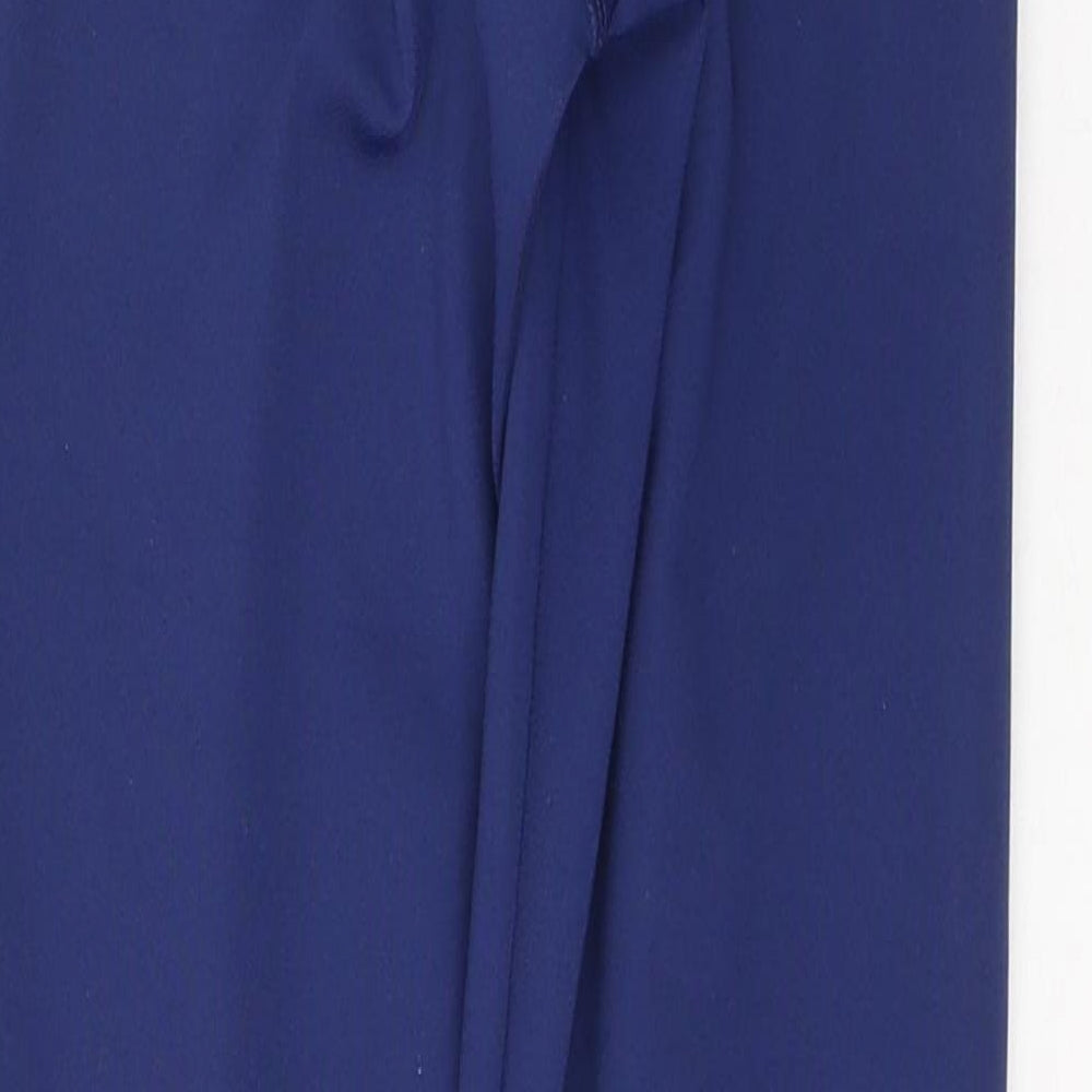 Dunnes Stores Womens Blue Geometric Polyester Compression Leggings Size S L28 in Regular Pullover