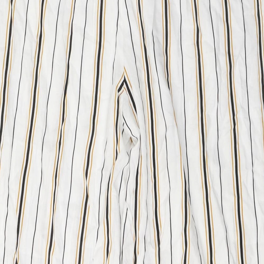 Primark Womens White Striped Viscose Harem Trousers Size 20 L28 in Regular