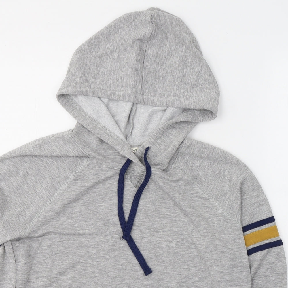 Pink Rose Womens Grey  Viscose Pullover Hoodie Size L  Pullover