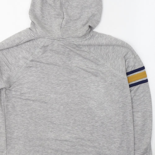 Pink Rose Womens Grey  Viscose Pullover Hoodie Size L  Pullover