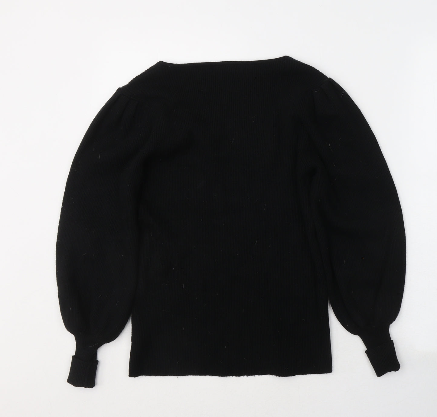 F&F Womens Black Round Neck  Viscose Pullover Jumper Size 14