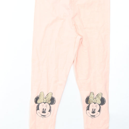 Disney Girls Pink  Cotton Pedal Pusher Trousers Size 7-8 Years  Regular Pullover - Minnie mouse