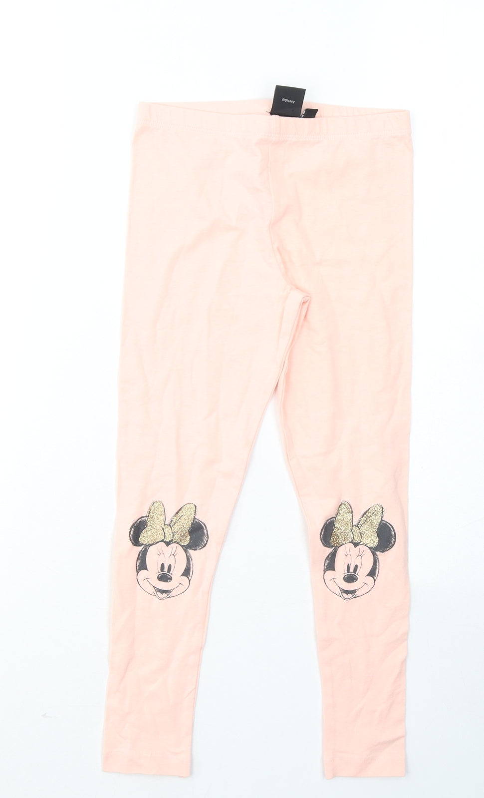 Disney Girls Pink  Cotton Pedal Pusher Trousers Size 7-8 Years  Regular Pullover - Minnie mouse