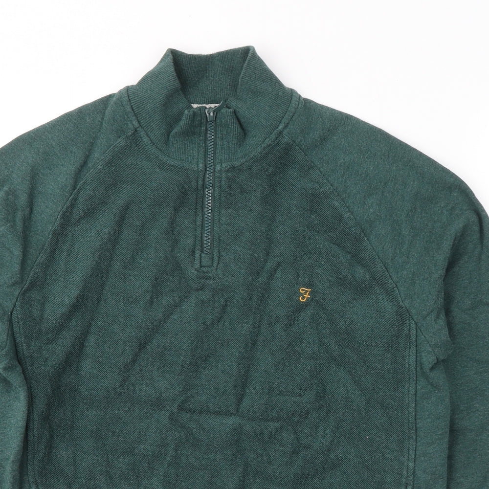 Farah Mens Green  Cotton Pullover Sweatshirt Size M