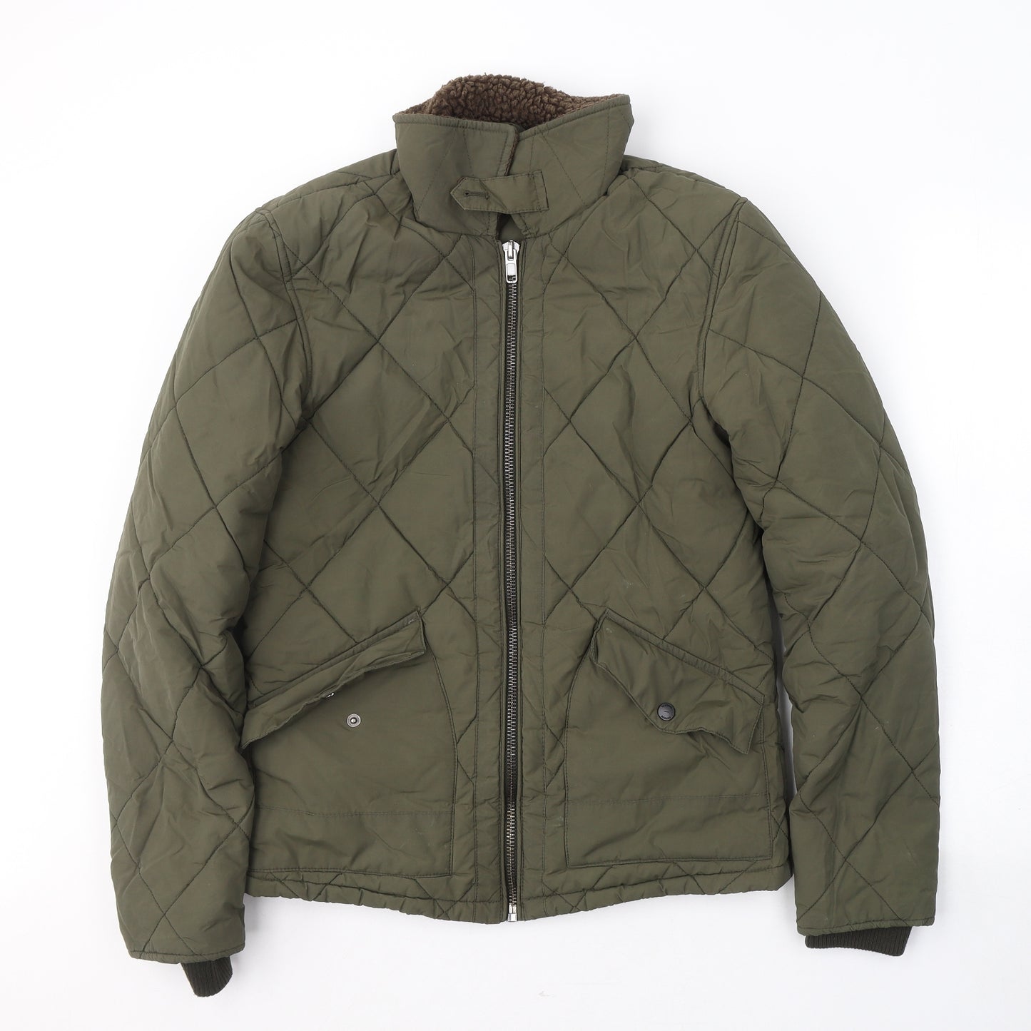 NEXT Mens Green   Quilted Coat Size S  Zip