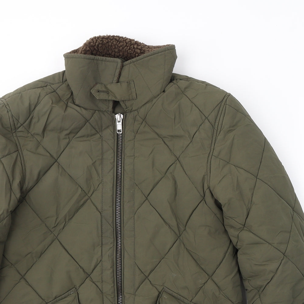 NEXT Mens Green   Quilted Coat Size S  Zip
