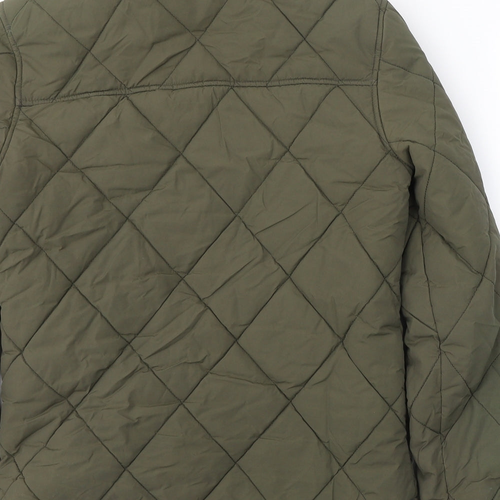 NEXT Mens Green   Quilted Coat Size S  Zip