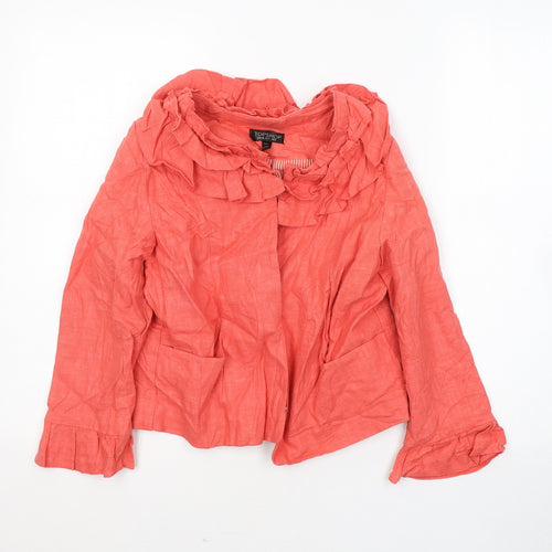 Topshop Womens Pink   Jacket Coat Size 8  Buckle