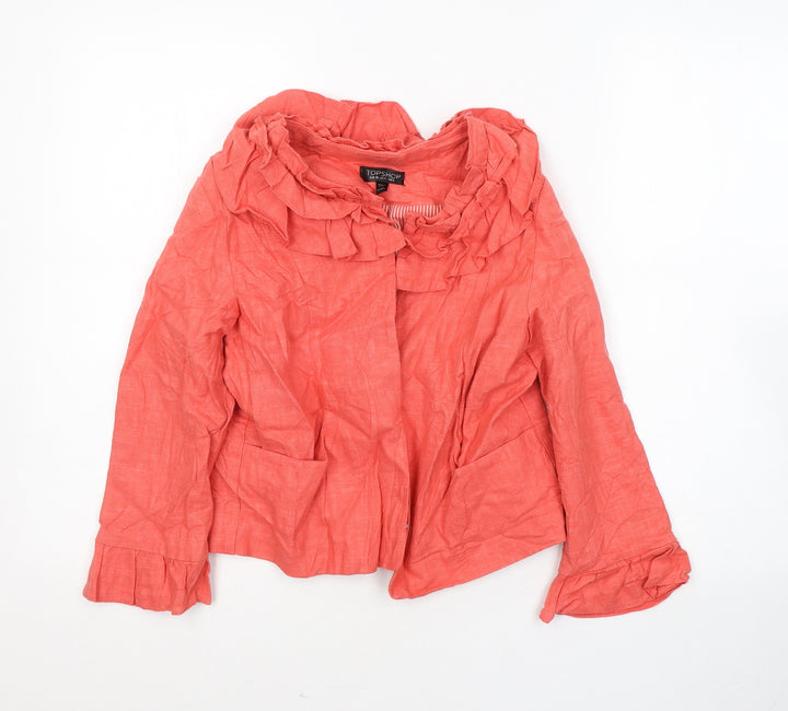 Topshop Womens Pink   Jacket Coat Size 8  Buckle