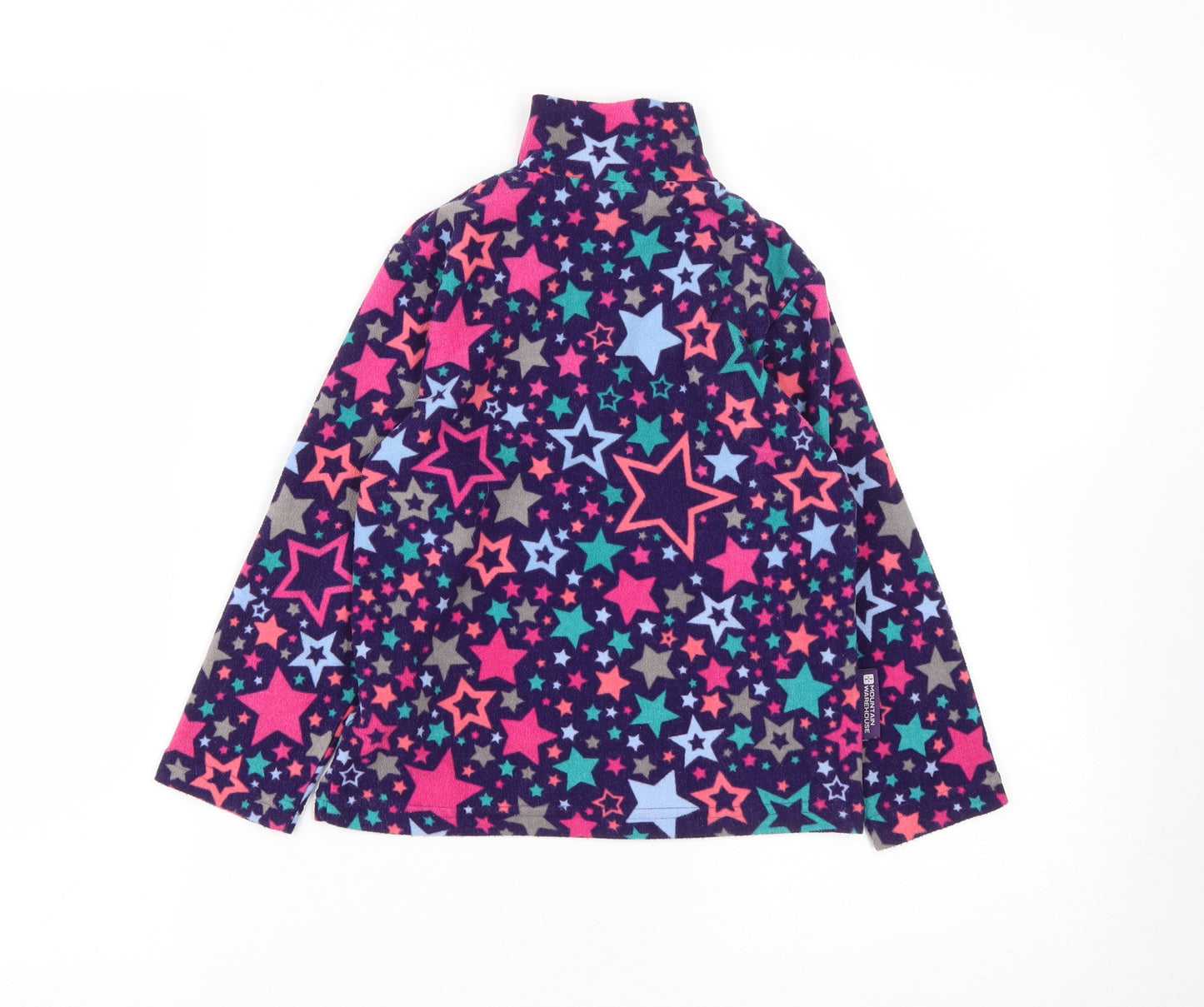 Mountain Warehouse Girls Multicoloured  Polyester Pullover Sweatshirt Size 5-6 Years  Zip - Star Print