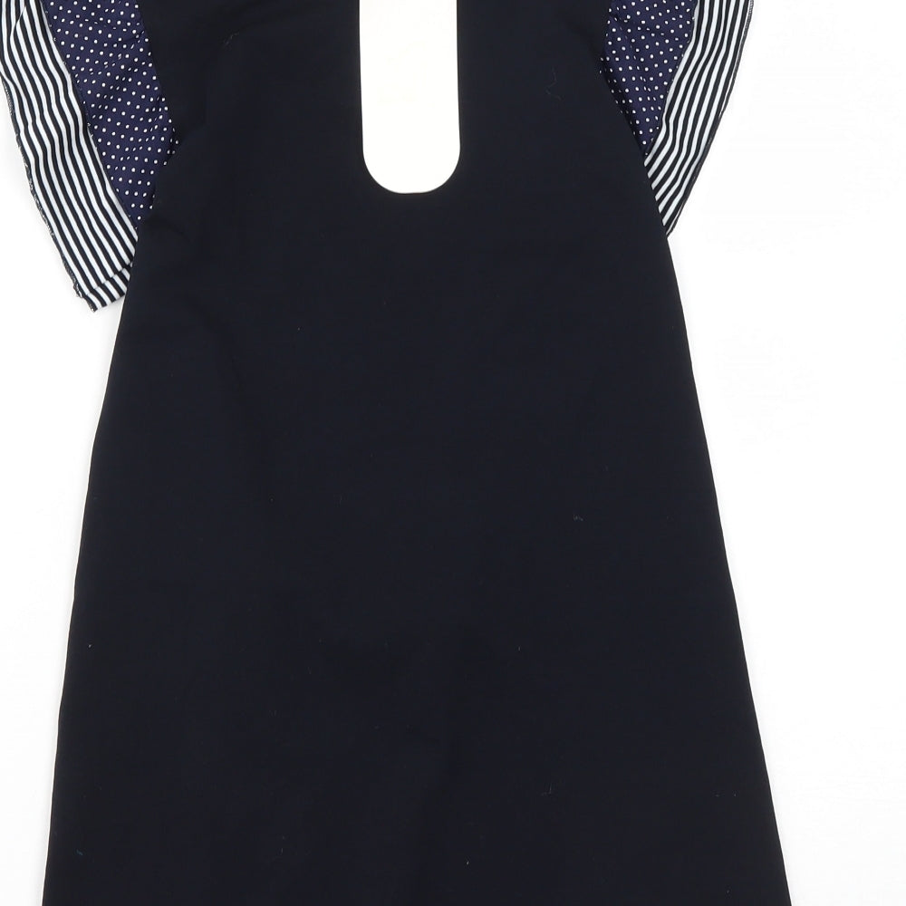Sailor Tom Girls Blue  Cotton T-Shirt Dress  Size 8 Years  Round Neck
