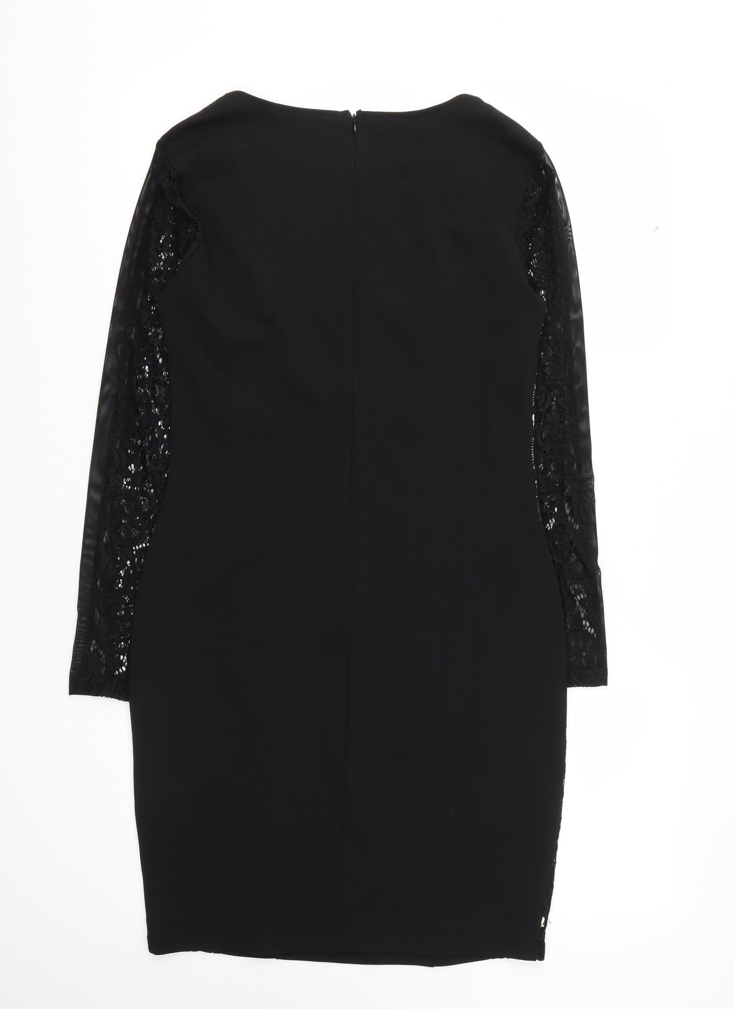 Parisian Womens Black  Polyester A-Line  Size 12  Scoop Neck Zip