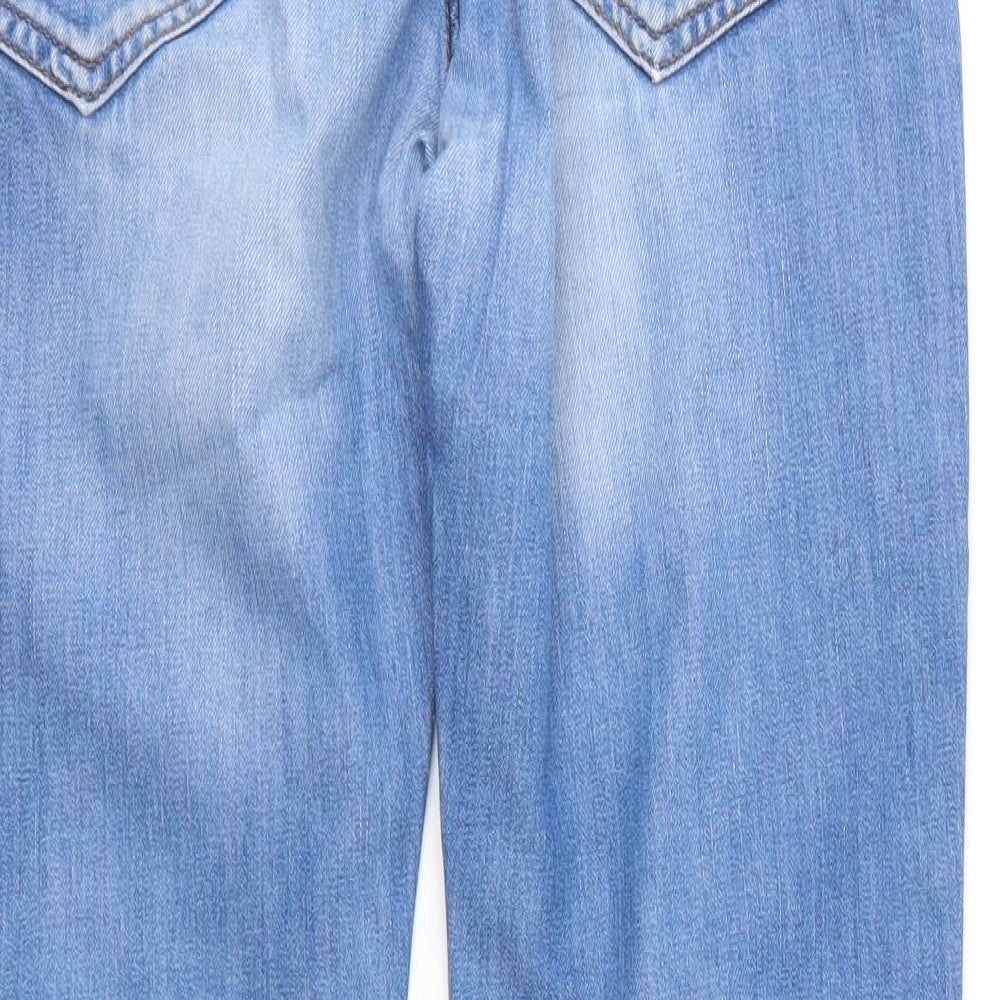 NEXT Mens Blue  Cotton Straight Jeans Size 30 in L29 in Regular Zip