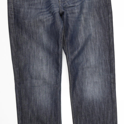 NEXT Mens Blue  Cotton Skinny Jeans Size 30 in L29 in Regular Buckle