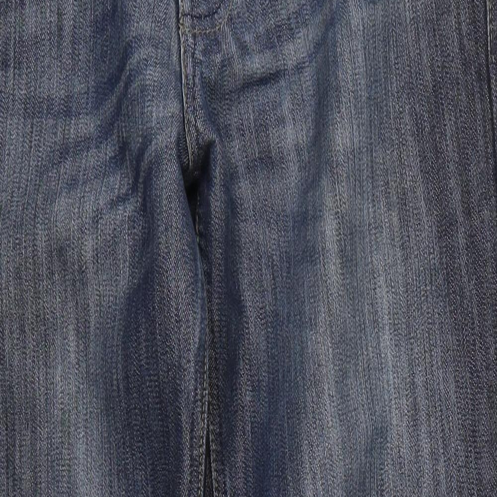NEXT Mens Blue  Cotton Skinny Jeans Size 30 in L29 in Regular Buckle