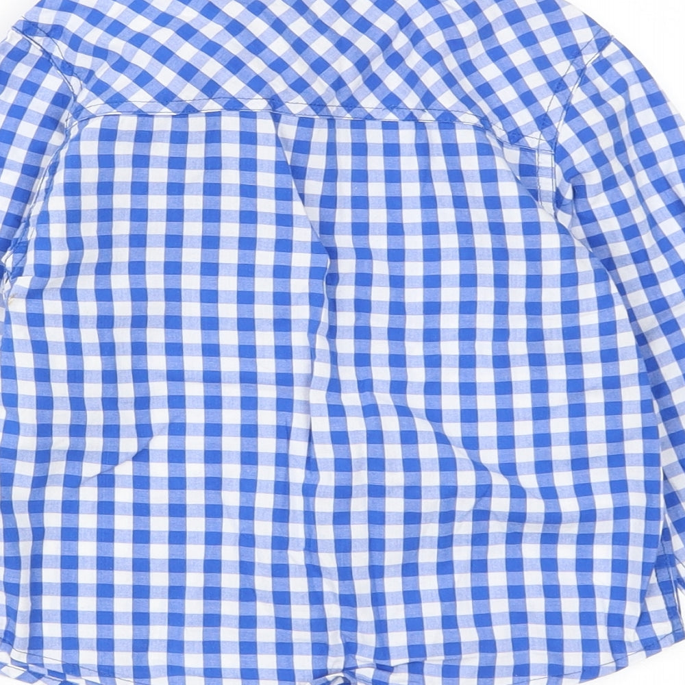 Dunnes Stores Boys Blue Paisley Cotton Basic Button-Up Size 2-3 Years Collared Button