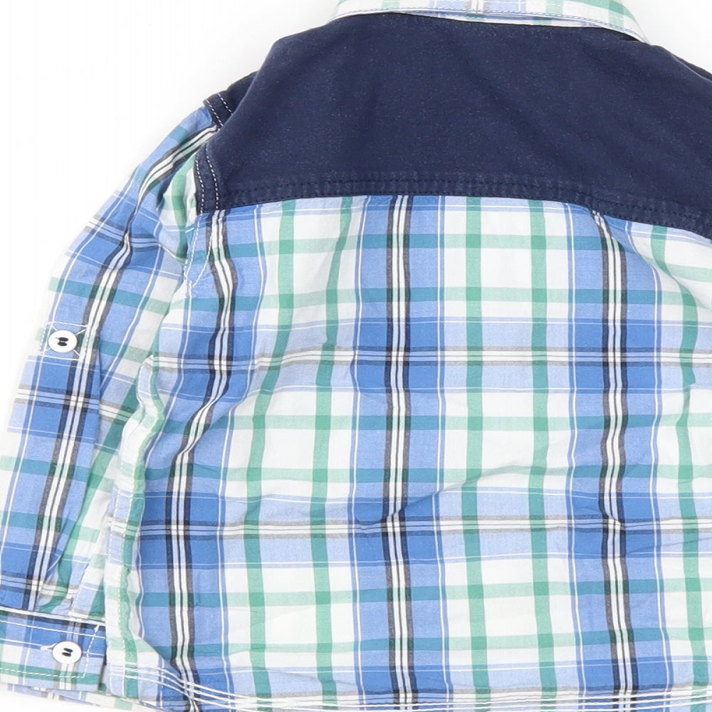 Mini Club Boys Multicoloured Plaid Cotton Basic Button-Up Size 2-3 Years Collared Button