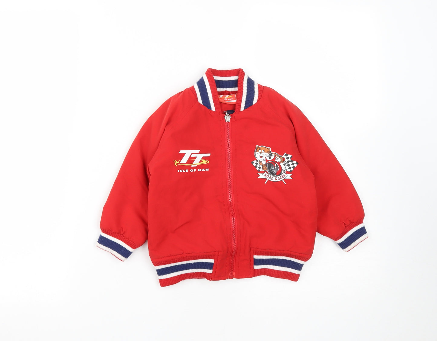 TT Isle of Man Baby Red   Jacket  Size 12-18 Months   Zip