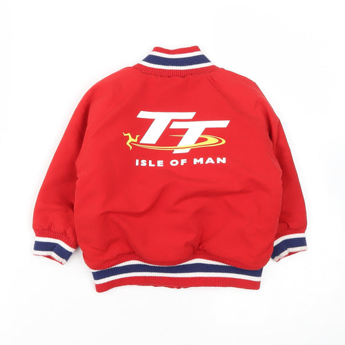 TT Isle of Man Baby Red   Jacket  Size 12-18 Months   Zip
