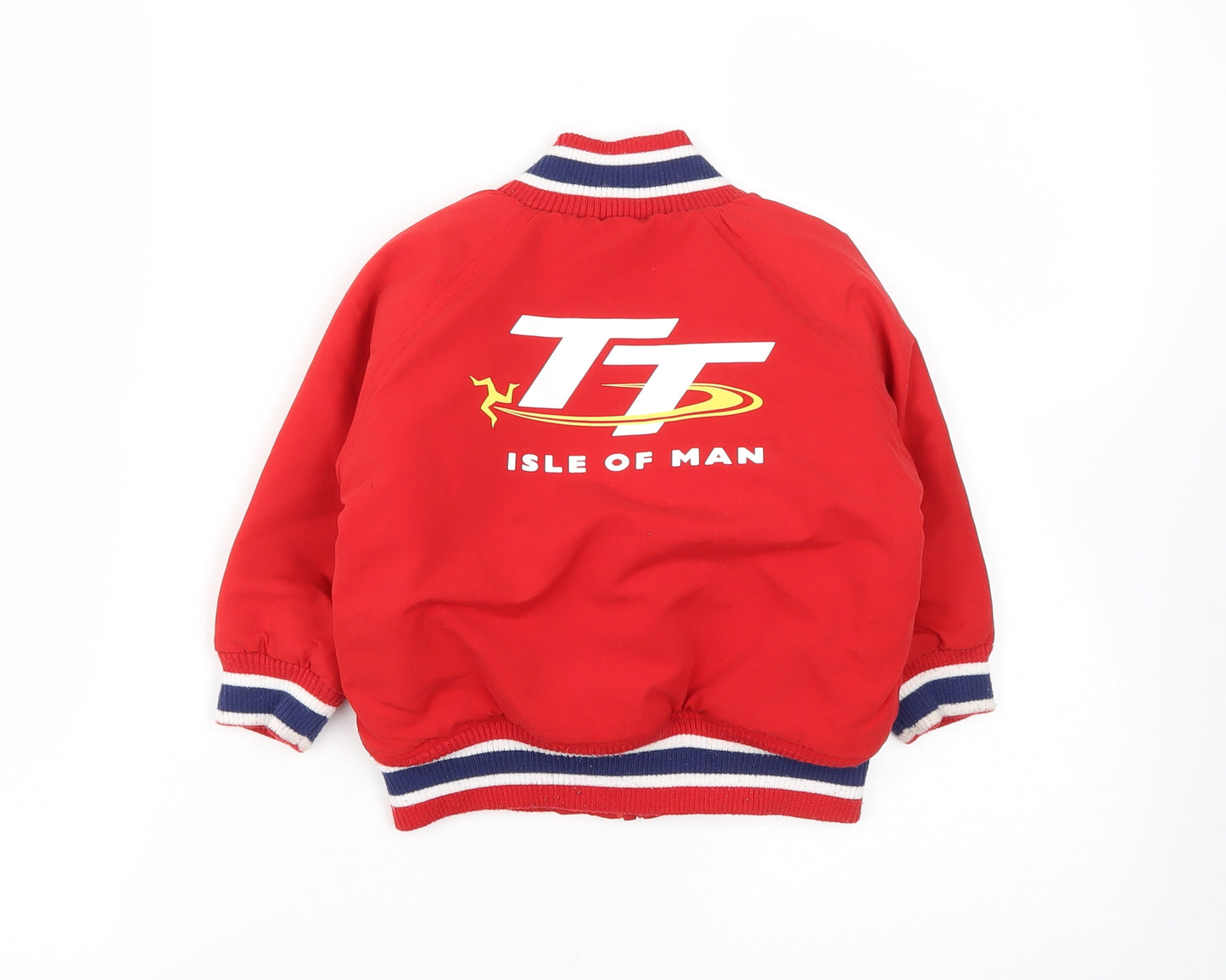 TT Isle of Man Baby Red   Jacket  Size 12-18 Months   Zip