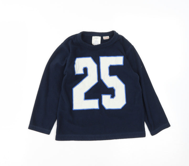 LANDSEND Boys Blue  Polyester Pullover Sweatshirt Size 4 Years   - 25