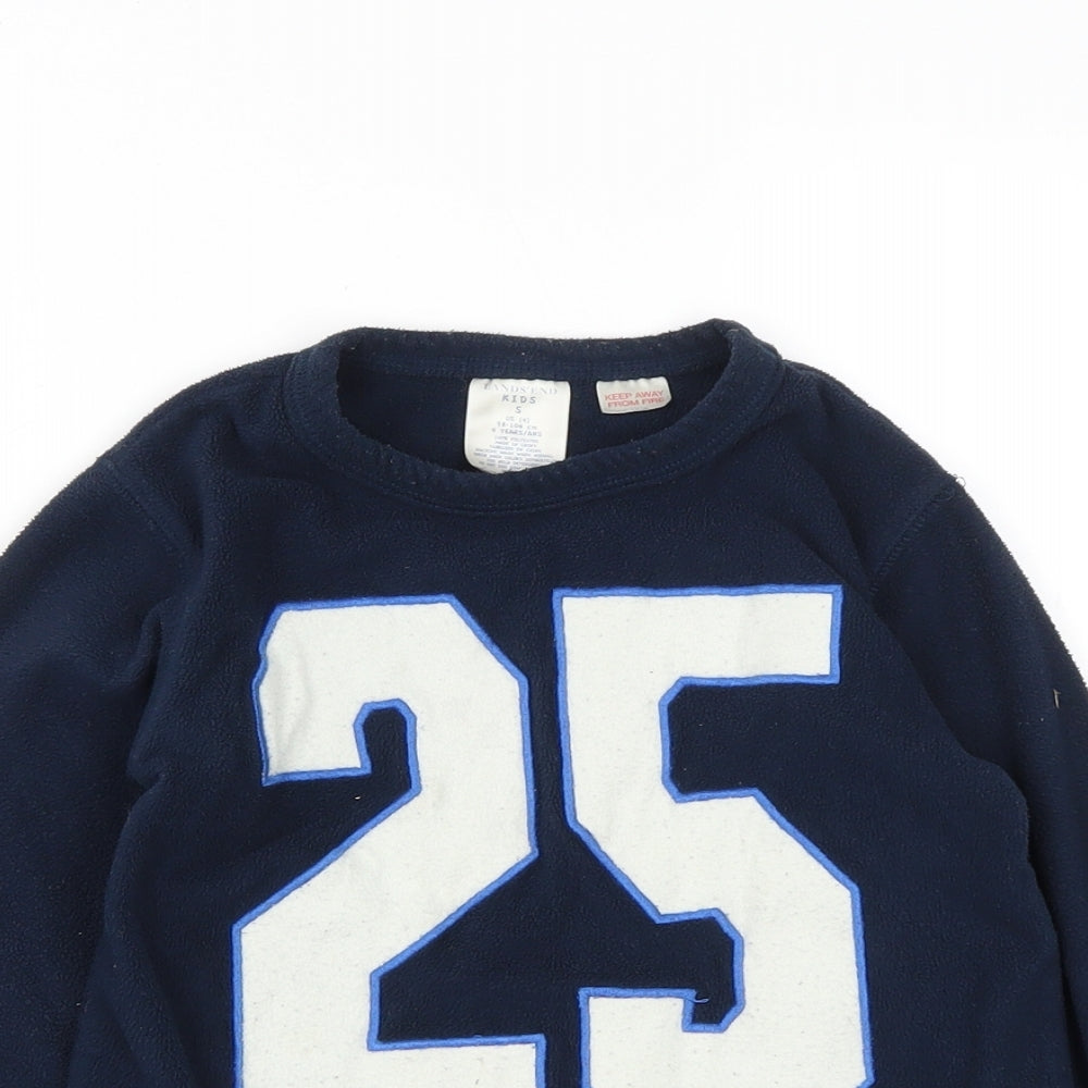 LANDSEND Boys Blue  Polyester Pullover Sweatshirt Size 4 Years   - 25