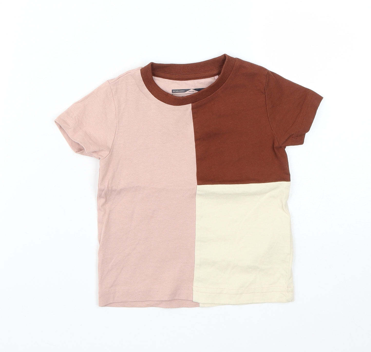 NEXT Baby Multicoloured  Cotton Basic T-Shirt Size 6-9 Months Round Neck