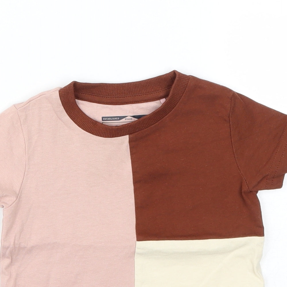 NEXT Baby Multicoloured  Cotton Basic T-Shirt Size 6-9 Months Round Neck