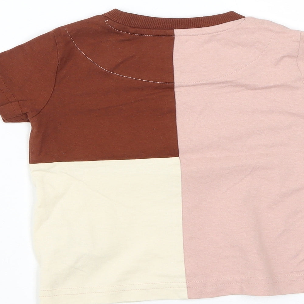 NEXT Baby Multicoloured  Cotton Basic T-Shirt Size 6-9 Months Round Neck