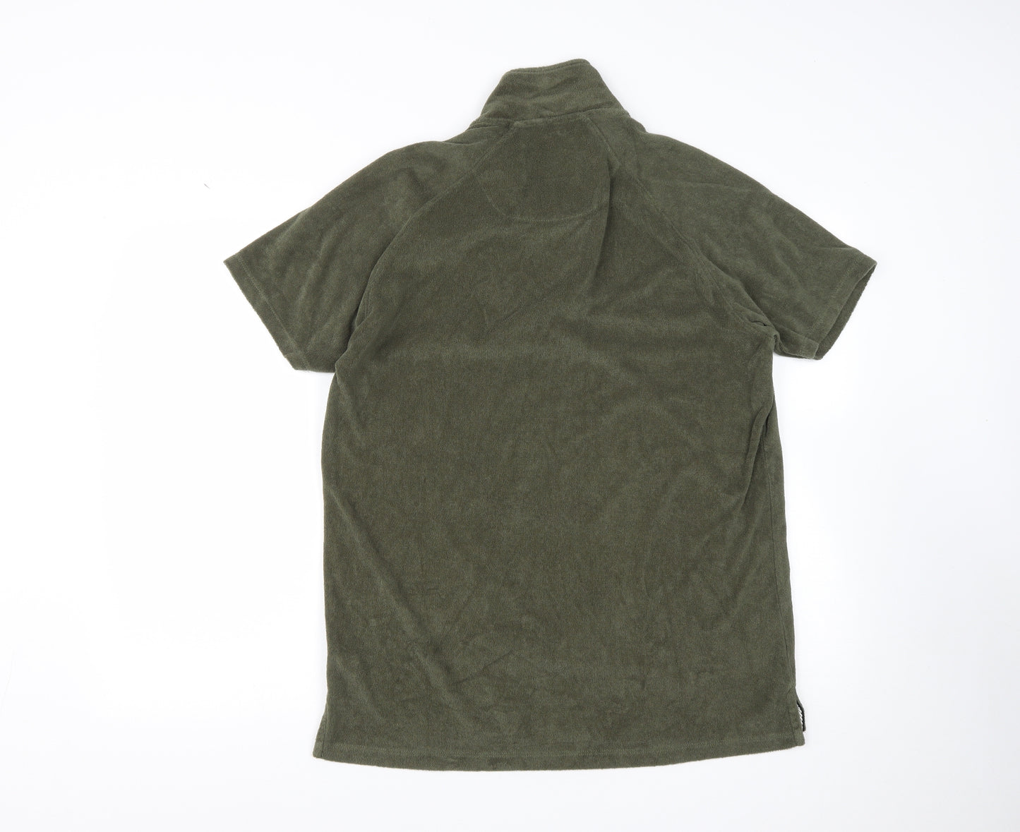 Cerruti 1881 Mens Green  Cotton  Polo Size L Collared Button