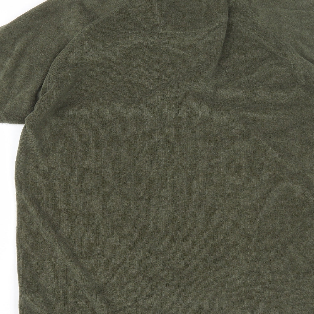 Cerruti 1881 Mens Green  Cotton  Polo Size L Collared Button