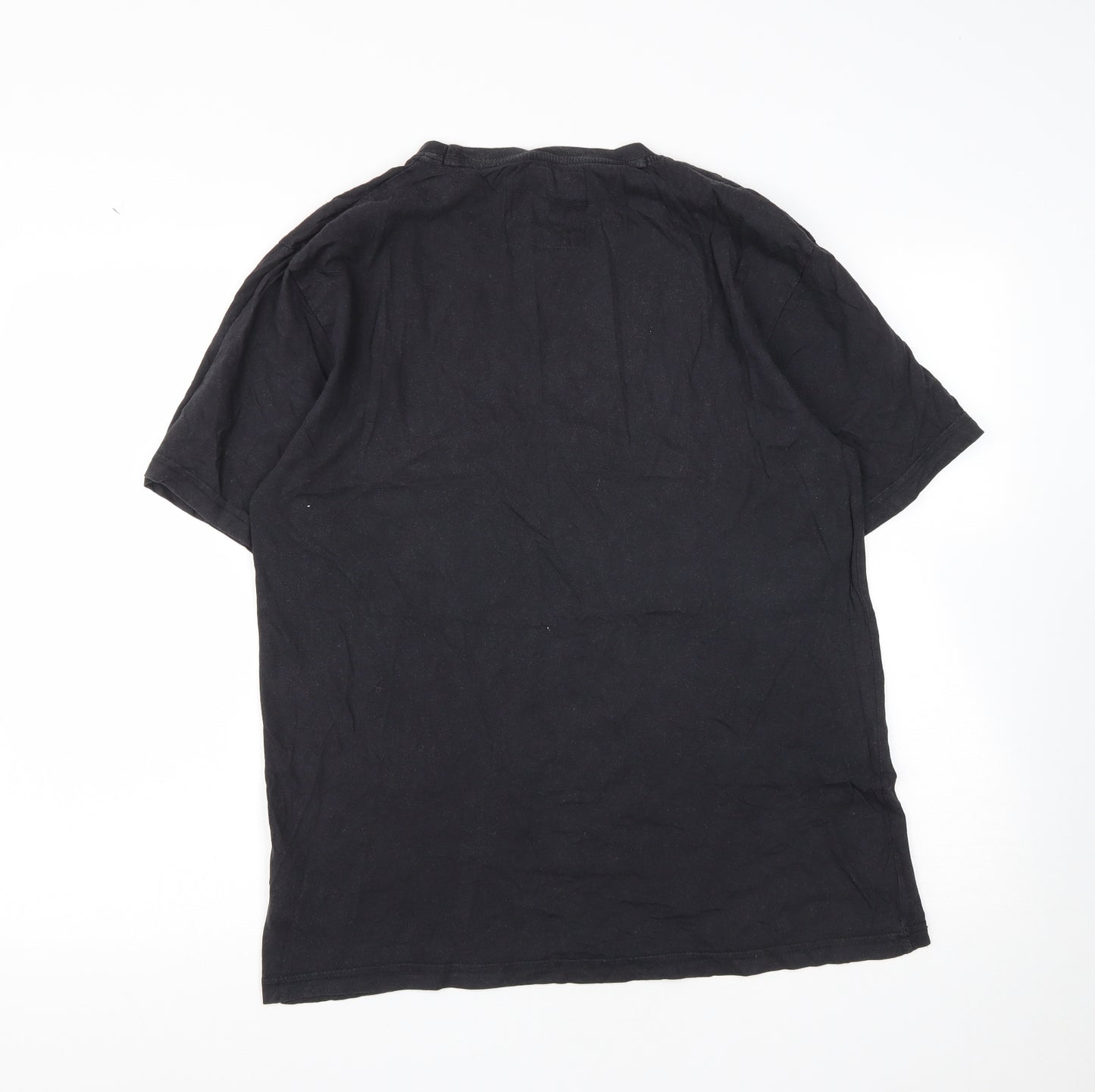 Red Jacket Mens Black  Cotton  T-Shirt Size L Round Neck
