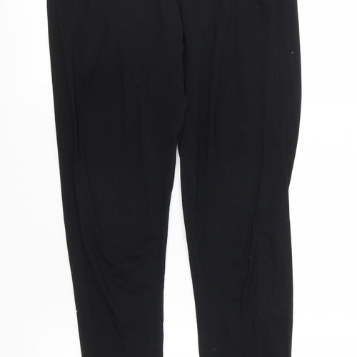 Brave Soul Womens Black  Polyester Cropped Leggings Size S L27 in