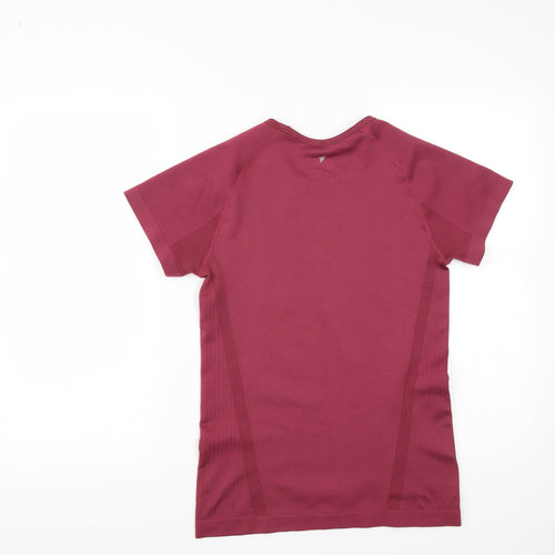 Primark Womens Red  Polyester Basic T-Shirt Size M Round Neck  - size 12-14