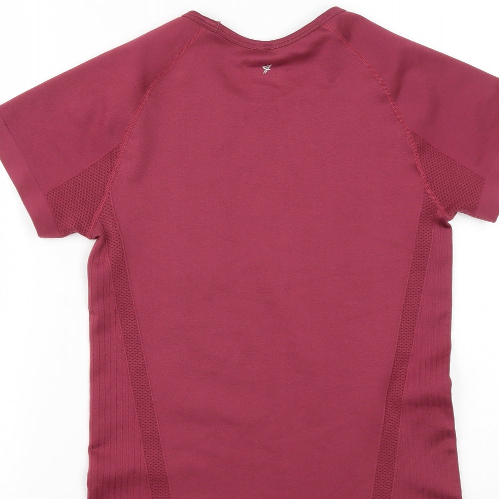 Primark Womens Red  Polyester Basic T-Shirt Size M Round Neck  - size 12-14