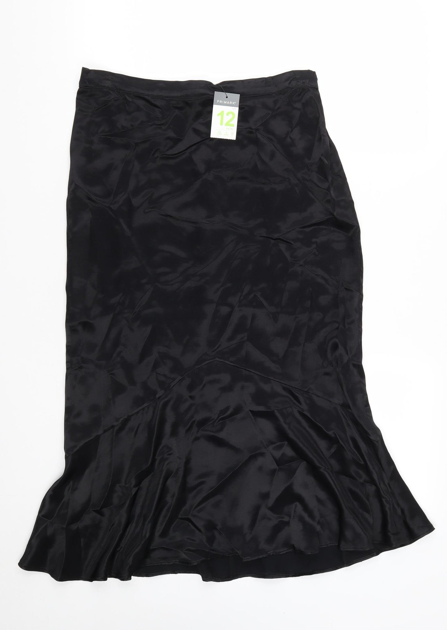 Primark Womens Black  Viscose Maxi Skirt Size 12
