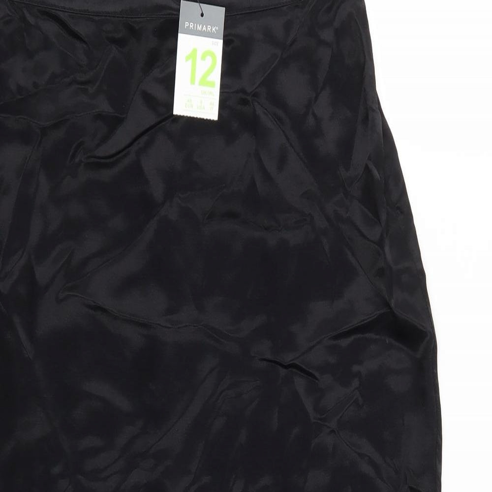Primark Womens Black  Viscose Maxi Skirt Size 12