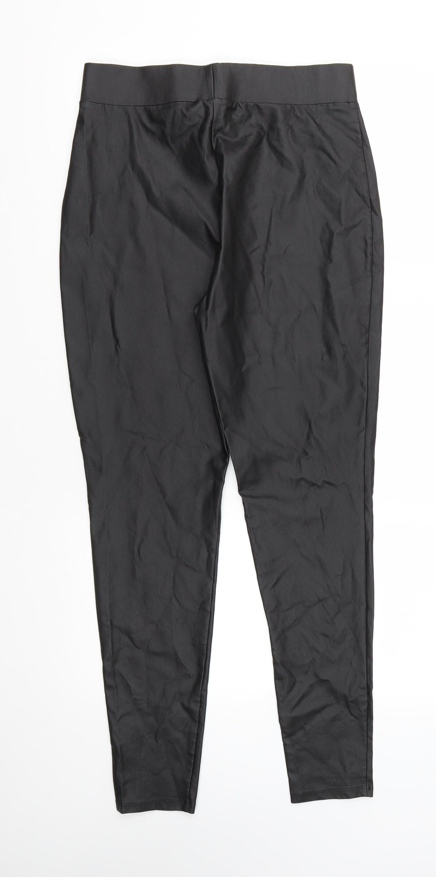 Matalan Womens Black  Viscose Trousers  Size 12 L29 in Regular