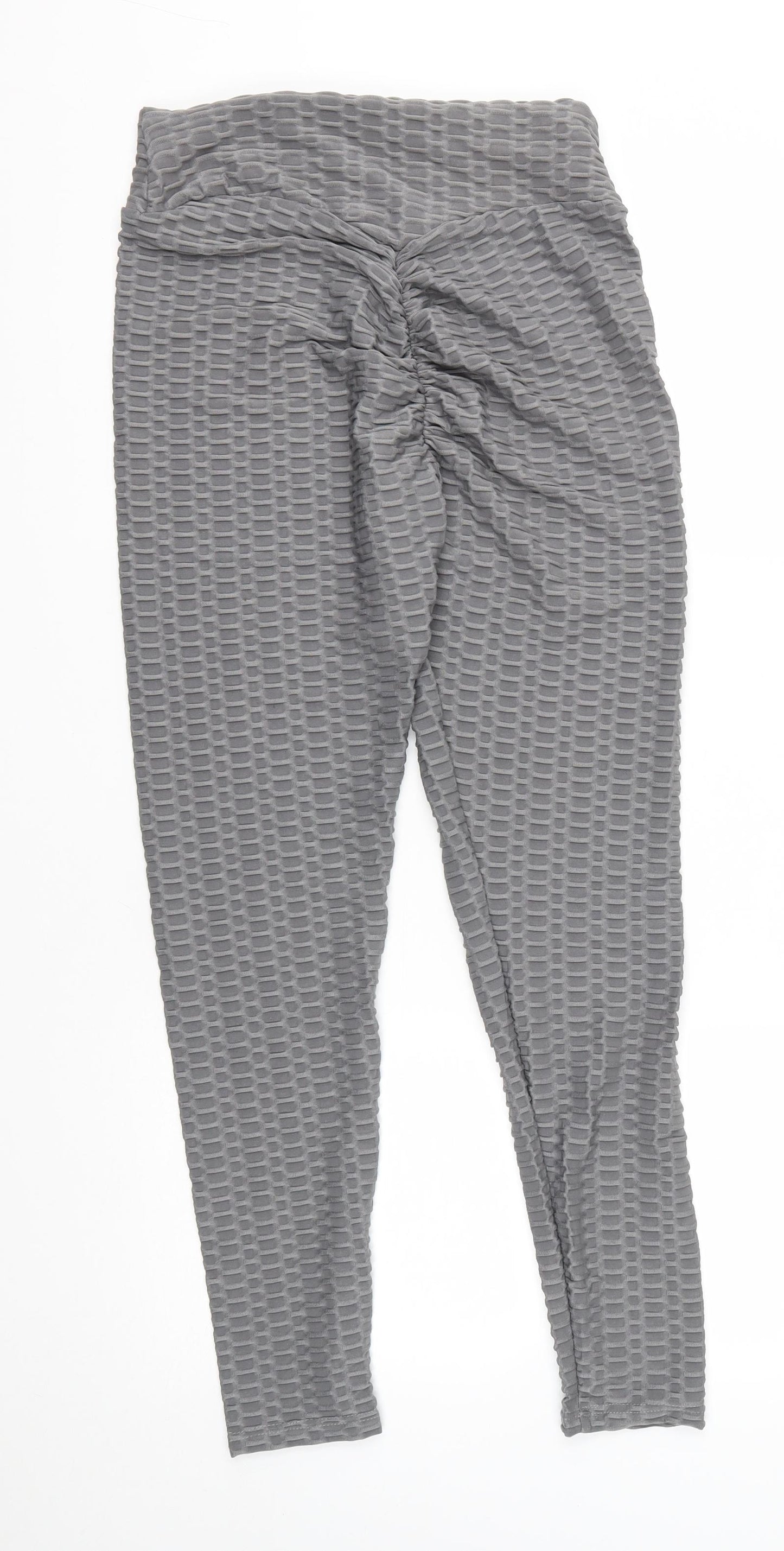Preworn Womens Grey  Polyester Compression Leggings Size M L27 in Regular