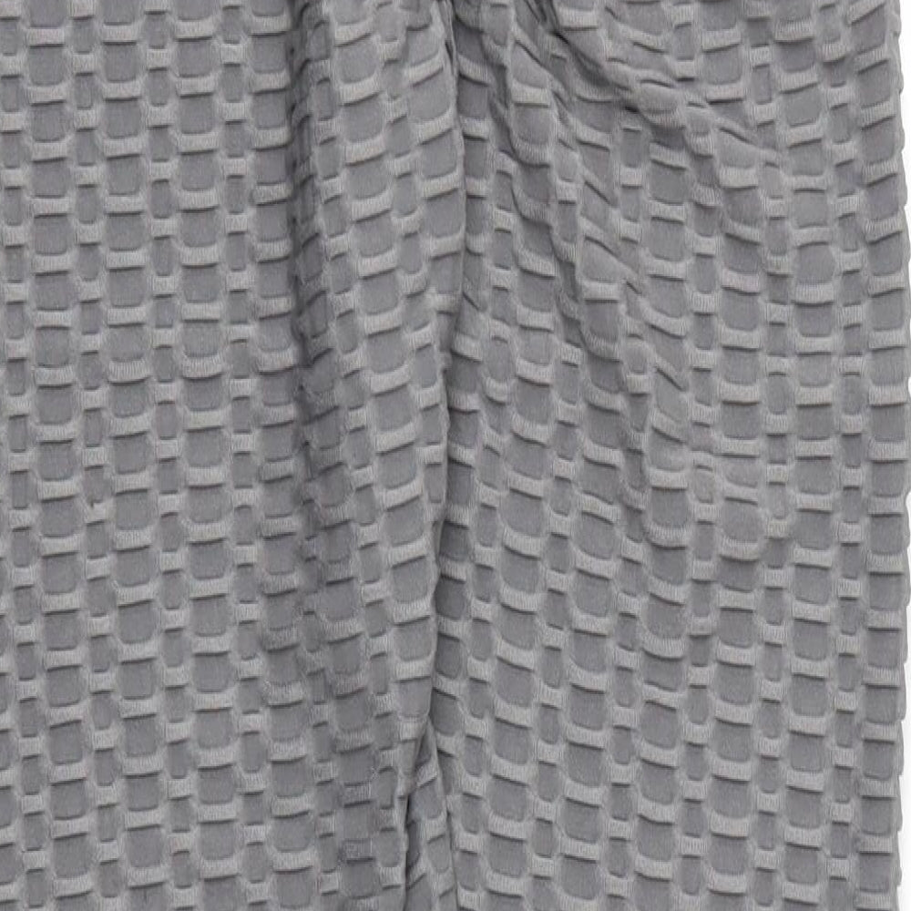 Preworn Womens Grey  Polyester Compression Leggings Size M L27 in Regular