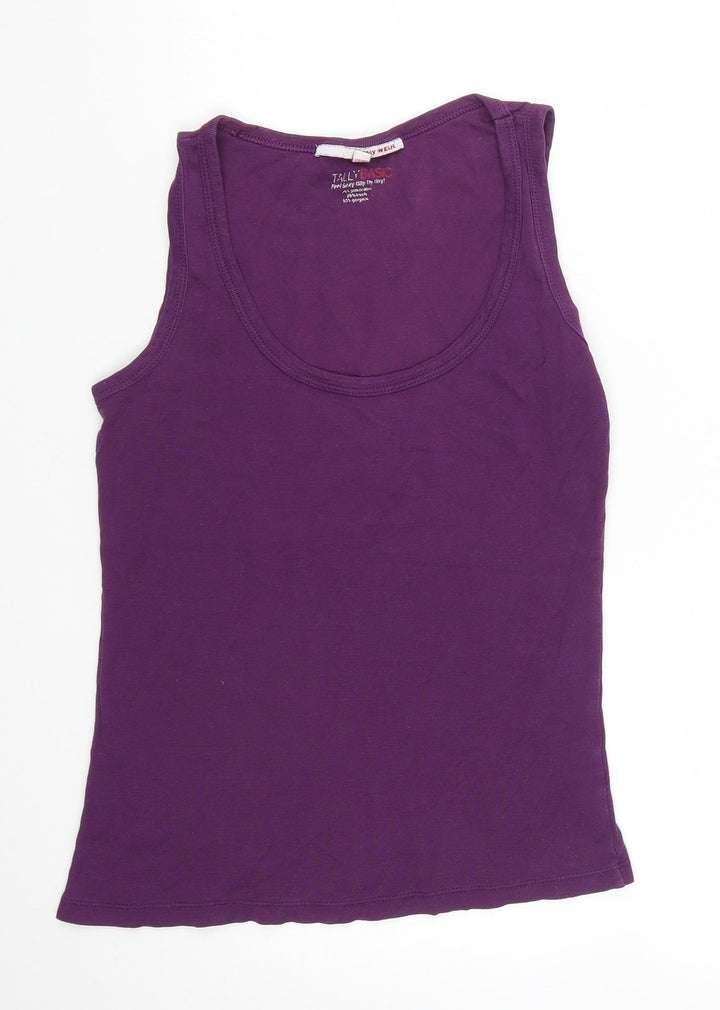 TALLY WEiJL Womens Purple Polyester Basic Tank Size XL Round Neck
