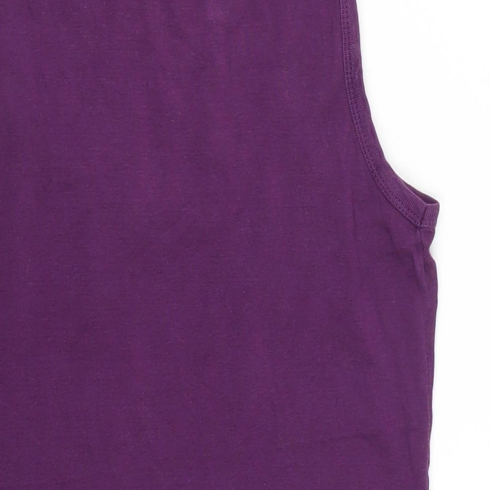 TALLY WEiJL Womens Purple  Polyester Basic Tank Size XL Round Neck