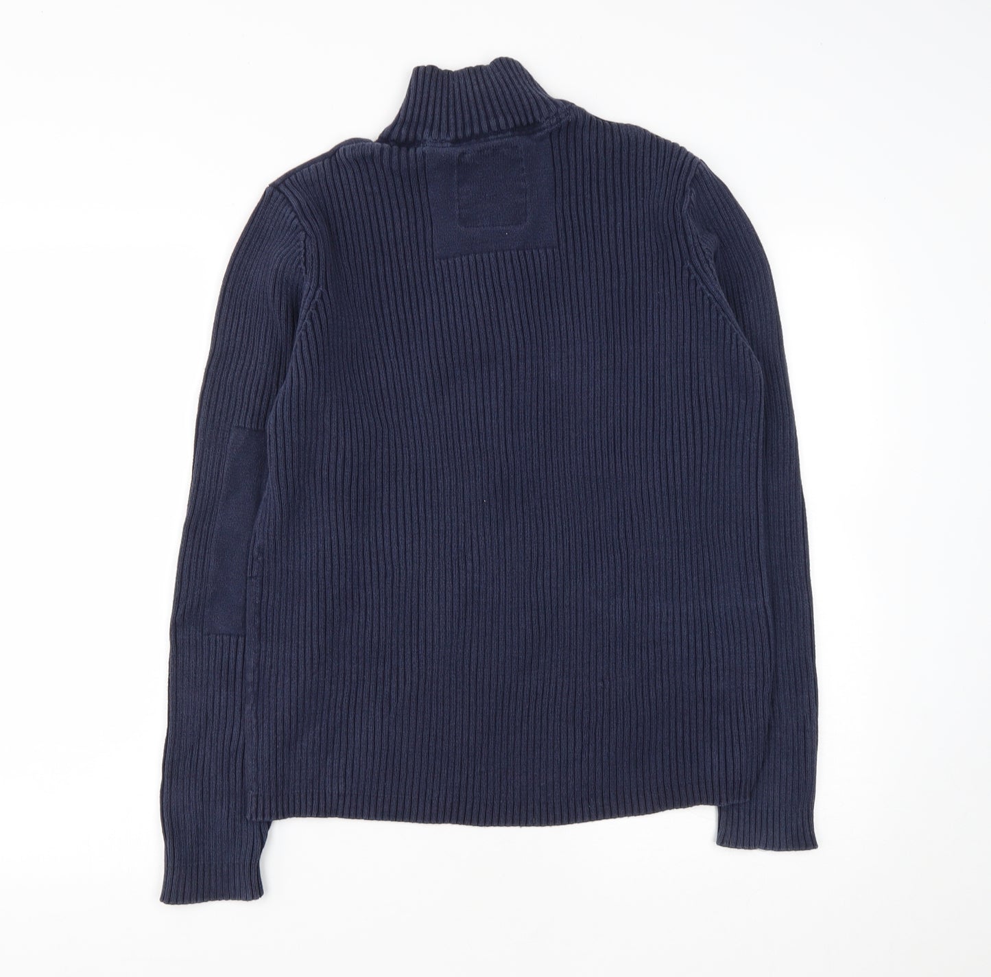 Dissident Mens Blue  Cotton Henley Sweatshirt