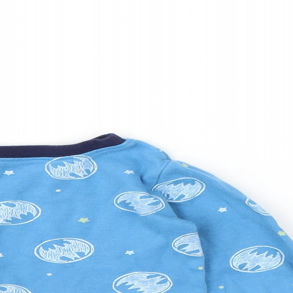 George Boys Blue Solid Cotton Capri Pyjama Top Size 3-6 Months   - BATMAN