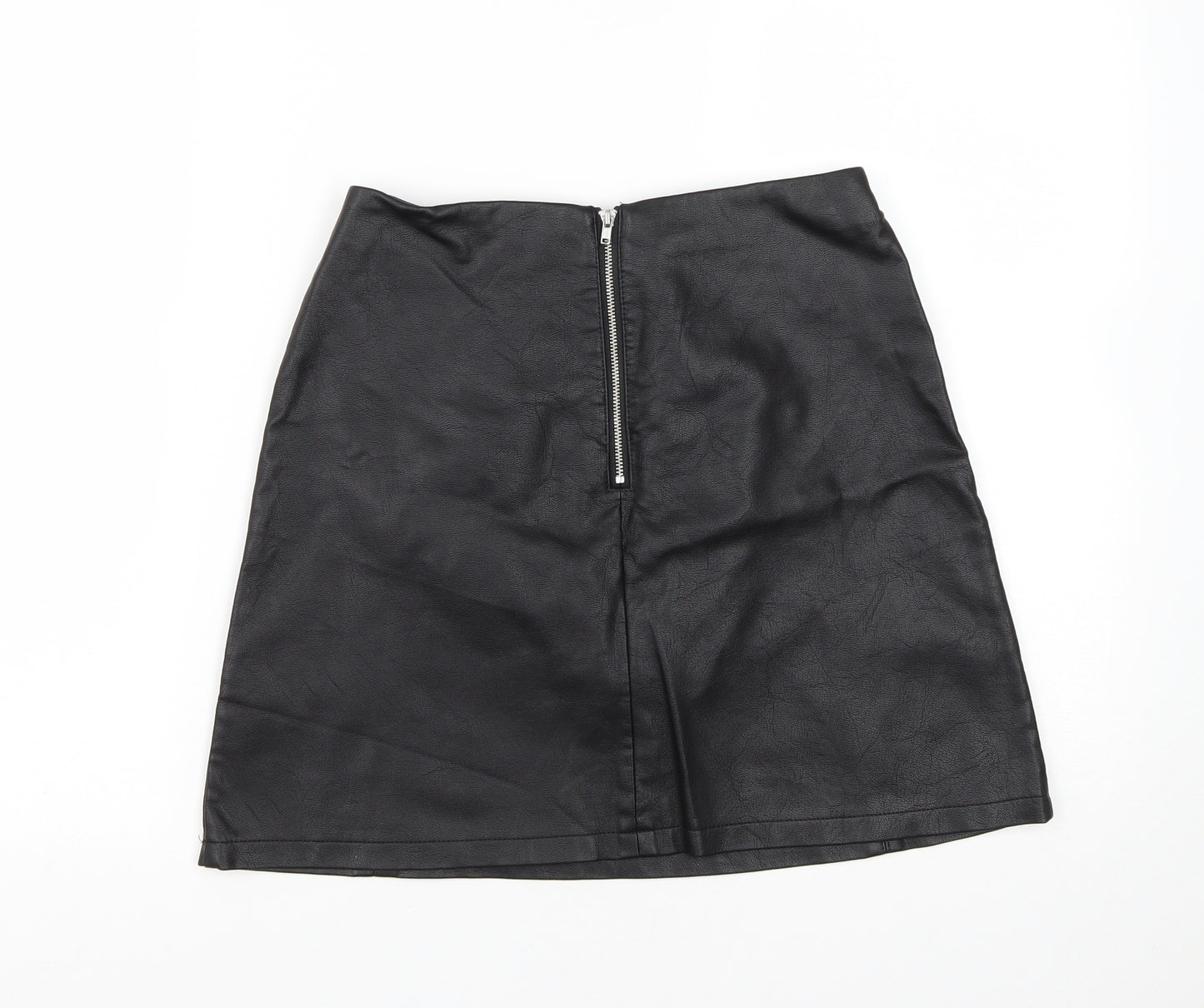 Primark Womens Black  Polyester Mini Skirt Size 10   Zip