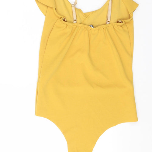 Quiz Womens Yellow  Polyester Bodysuit One-Piece Size 8  Snap