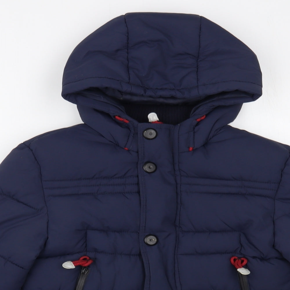Marks and Spencer Boys Blue   Puffer Jacket Jacket Size 7-8 Years  Zip